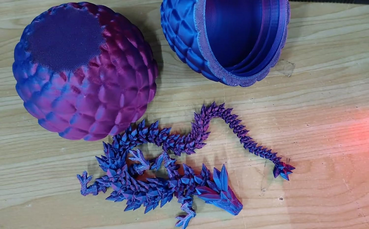 Executive Desk Toys Easter Egg, 3D Printed Dragon, 3D Dragon Eggs with Dragon Inside, Dragon Toy Dragon Egg Fidget Toy, Fidget Toys for Autism/ADHD (Laser Purple)
