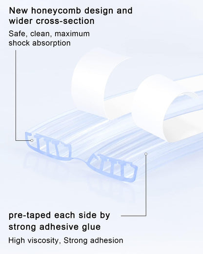 Baby Proofing,16.4ft(5M) Silicone Soft Corner Protectors with Pre-Taped Strong Adhesive, Edge Protectors for Sharp Corners of Cabinets, Tables