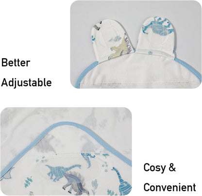 Baby Swaddle Sacks, 3-Pack Newborn Organic Cotton Swaddle Wrap, Adjustable Swaddling Blankets