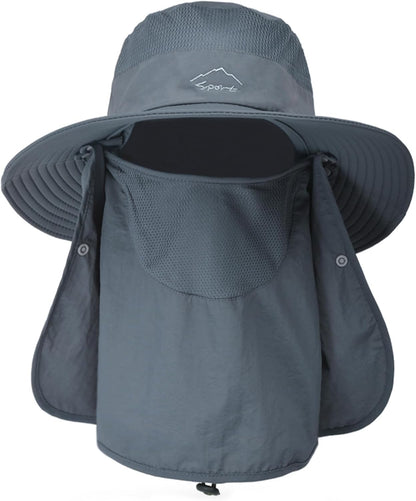 Sun Hats for Men Women Fishing Hat UPF 50+ Breathable Wide Brim Summer UV Protection Hat