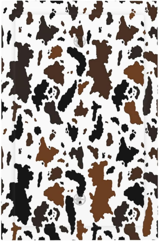Light Switch Cover Plate Rustic Cowhide Highland Cow Milk Cow 1 Gang No Device Blank Electrical