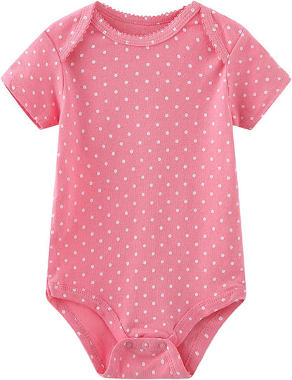 Baby Bodysuit Short Sleeve one-Piece Newborn Baby Clothes for Baby Boy and Girls