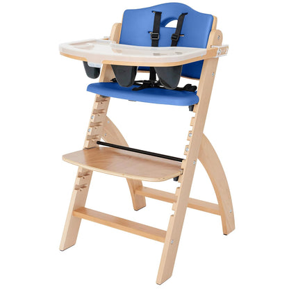 Abiie Beyond Junior Wooden High Chair with Tray - Adjustable and Convertible High Chair for Babies