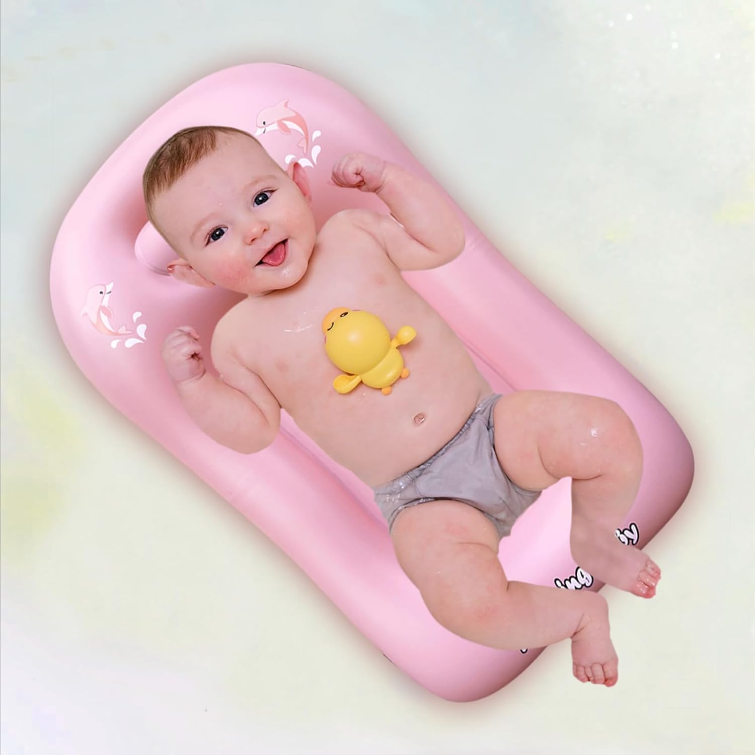 I Inflatable Baby Bathtub, Baby Tubs for Newborns to Toddlers, Infant Bathtub for Baby Travel