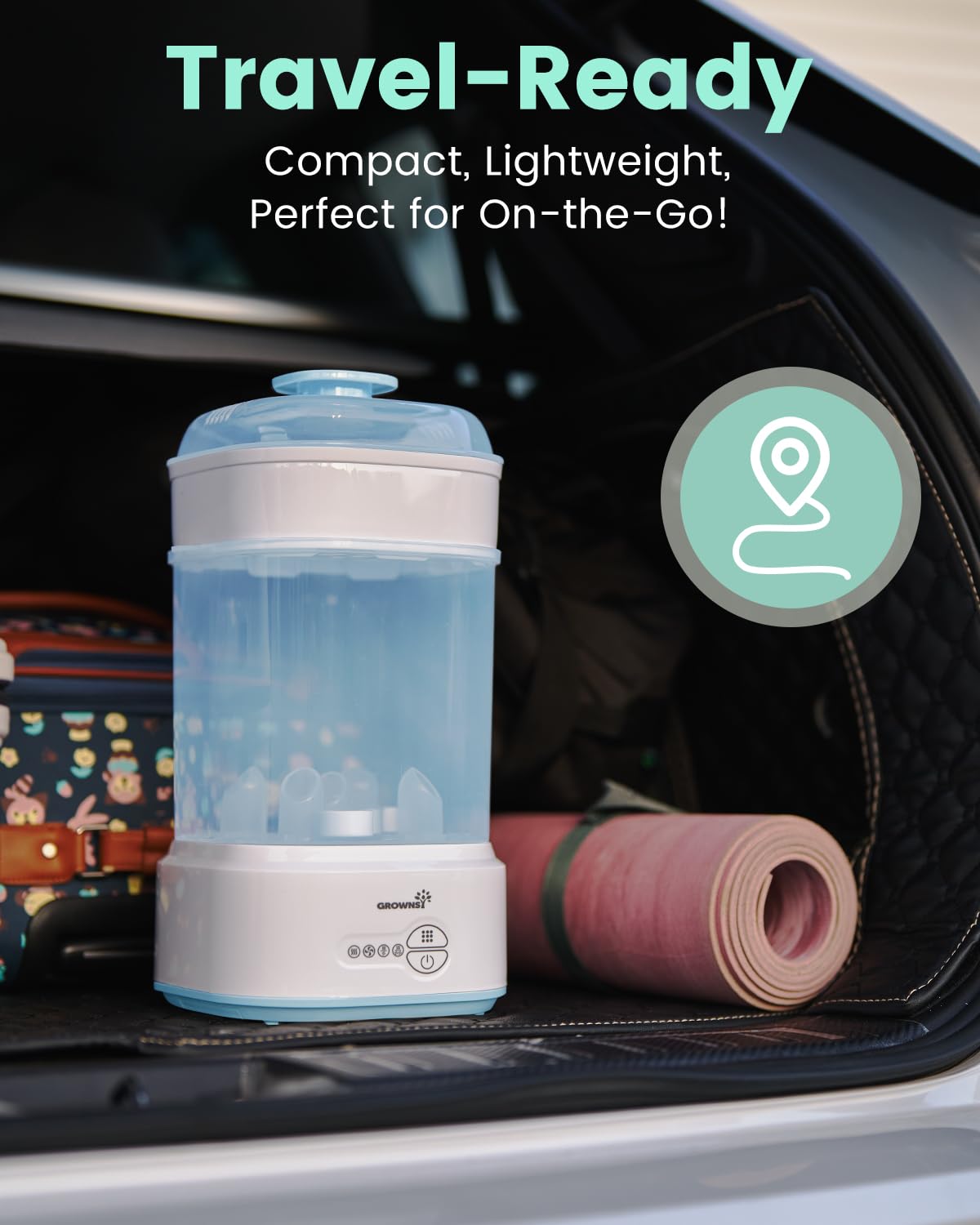 Bottle Sterilizer and Dryer, Compact Electric Steam Baby Bottle Sterilizer (Esterilizador de