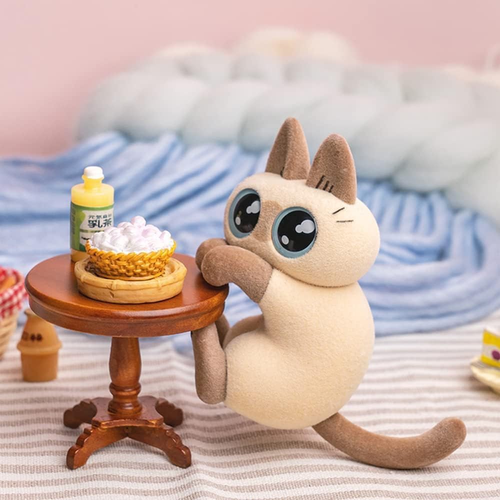 Nobeko Azukican Azukisan Cat Daily Life Series1 Blind Box Figures 6PCs Random Art Cute Collectibles Birthday Gift