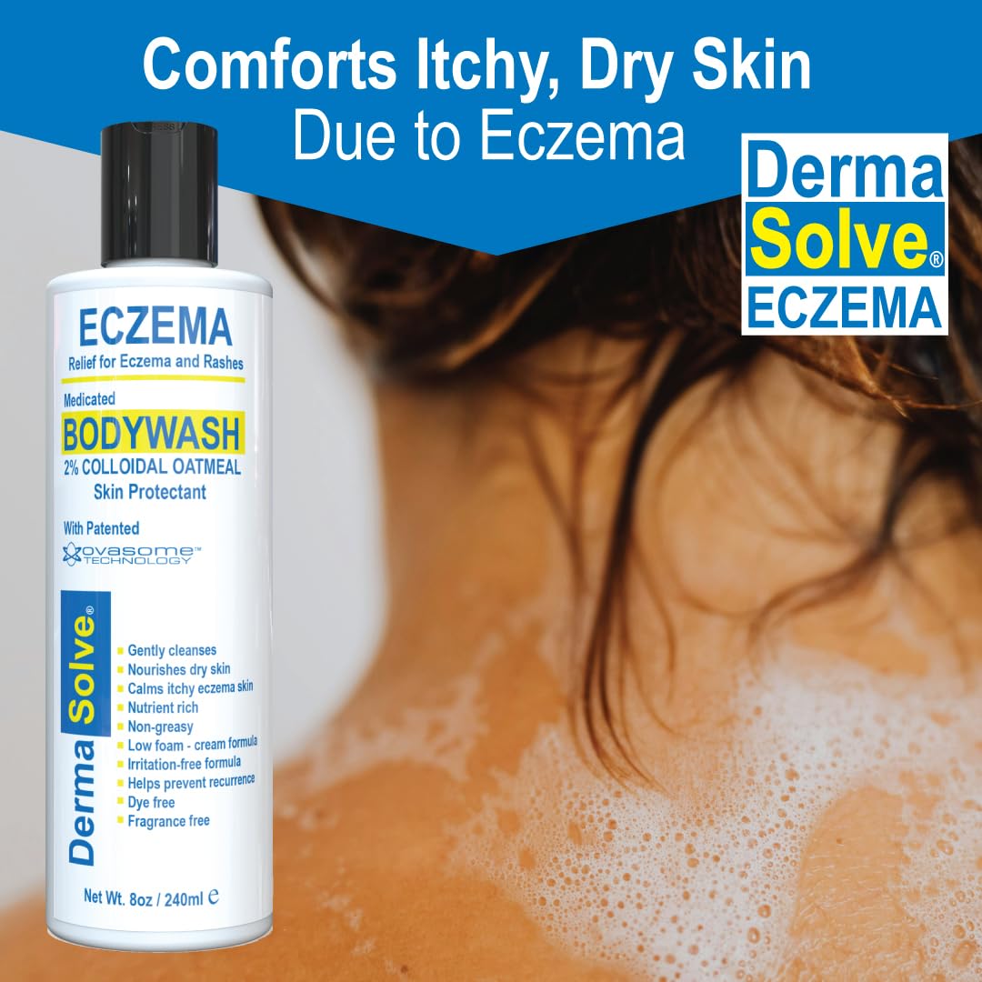 Dermasolve Eczema Relief Body Wash (2 Pack) | Protects, Moisturizes, and Repairs Skin - Kids