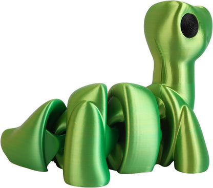 3D Printed Dinosaur with Flexible Articulated Joints, Fun Desk Toy for Stress and Anxiety Relief, Unisex Adults,Desktop Pet,Gift idea (Brontosaurus)