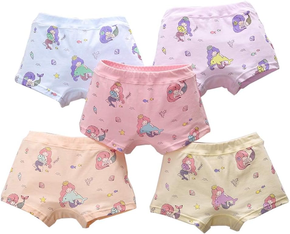 CHUNG Toddler Little Girls Kids Briefs Panties Soft Cotton Boyshort Underwear Pack Big Girl Daily Cute Pattern