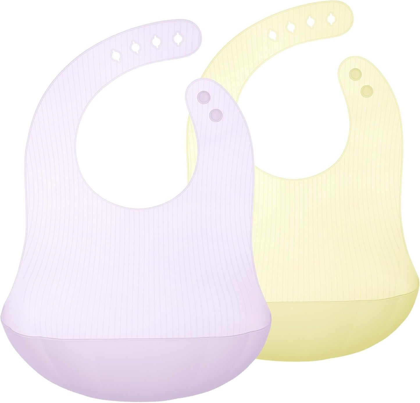Olababy Fold N Go Silicone Baby Bib w Travel Case | Lightweight Design Eases Pressure Bruising for