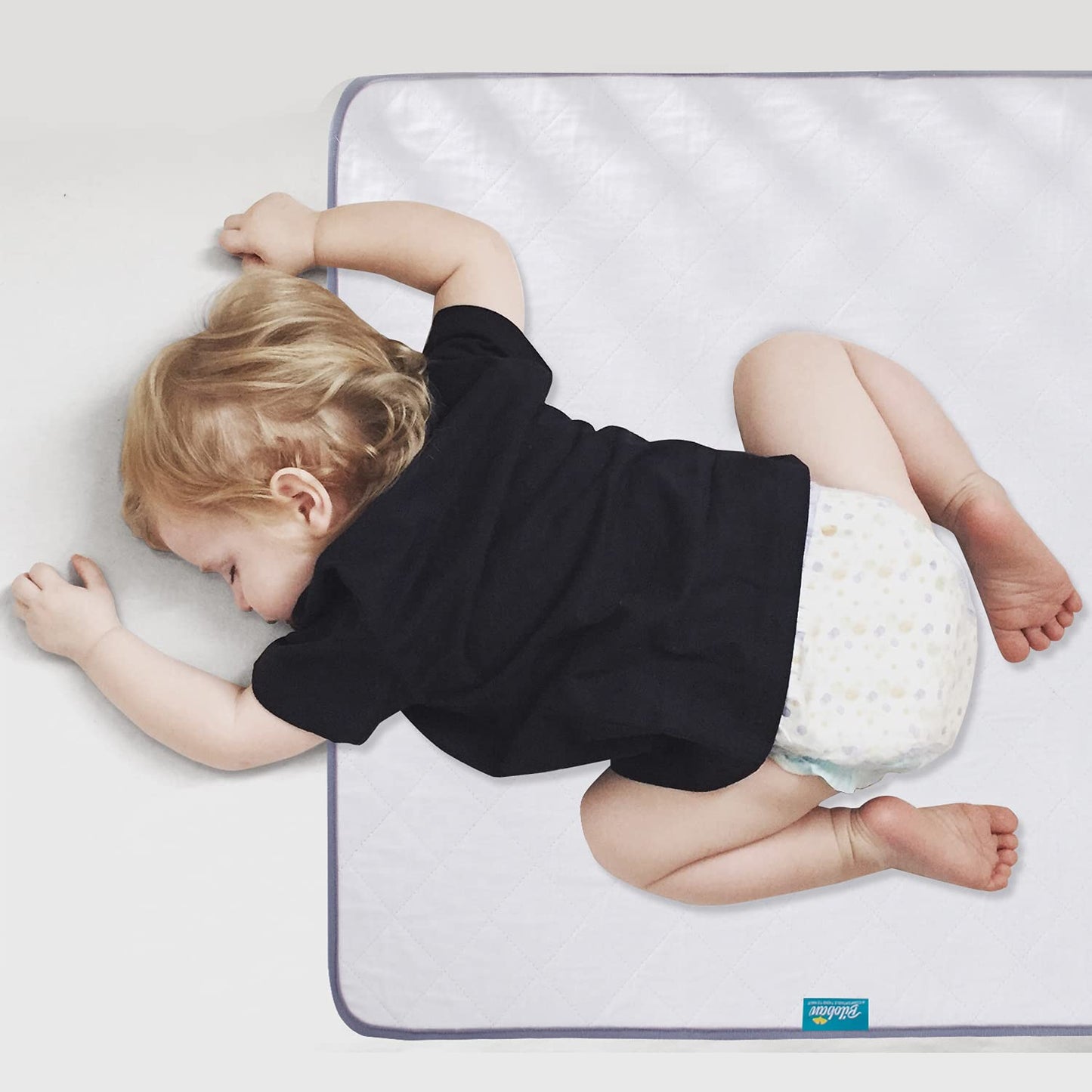 Waterproof Crib Mattress Protector 27" x 38", Non-Slip & Sturdy Mattress Pad Mat, 4 Layers