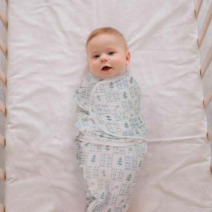 Baby Swaddle Sacks, 3-Pack Newborn Organic Cotton Swaddle Wrap, Adjustable Swaddling Blankets