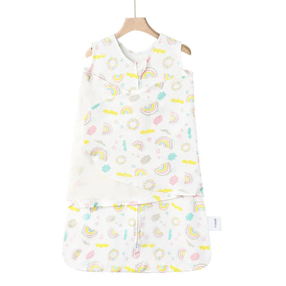 Swaddle-Blanket Baby Girl & Boy Swaddles Newborn Infant Transition 100% Cotton Wrap Blankets, 3-Way Adjustable Wearable Blanket, TOG 1.0 (Rainbow 0-3 Month)