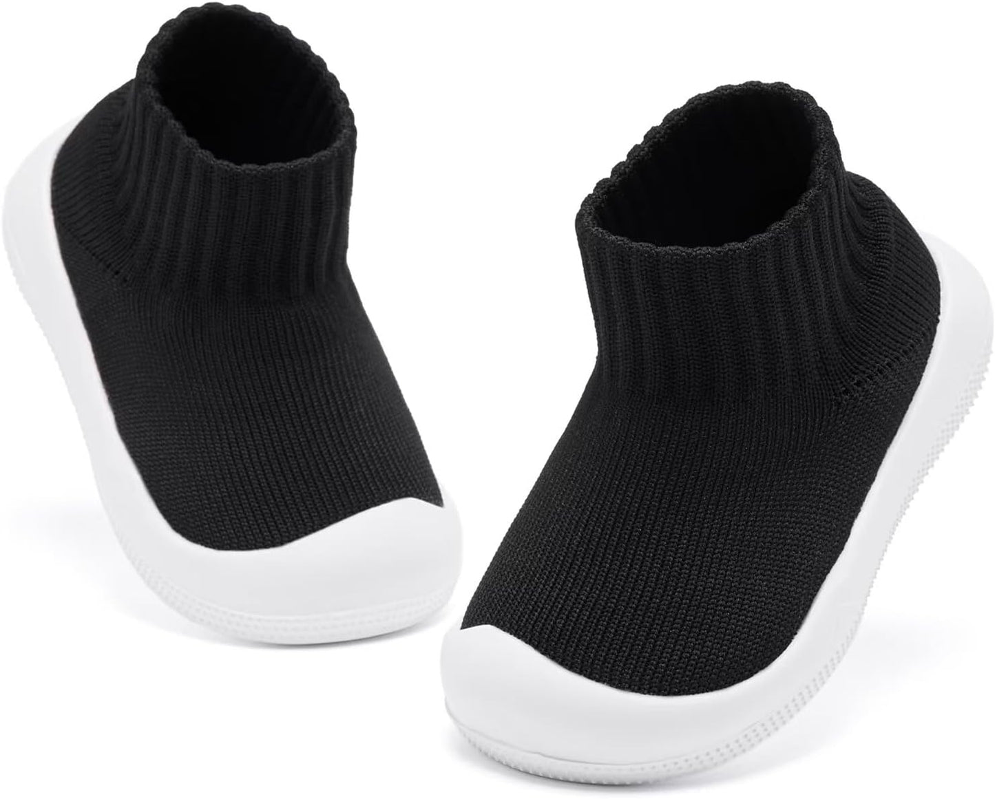Eashi Baby Boy Girl Non-Skid Indoor Infant Walking Shoes Breathable Warm Elastic Sock Shoes with Memory Sole Protect Toes Outdoor Sneakers