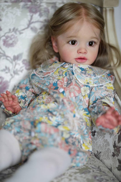 iCradle 26 Inch Big Realistic Reborn Toddler Girl Doll Handmade Silicone Soft Vinyl limbs and cloth