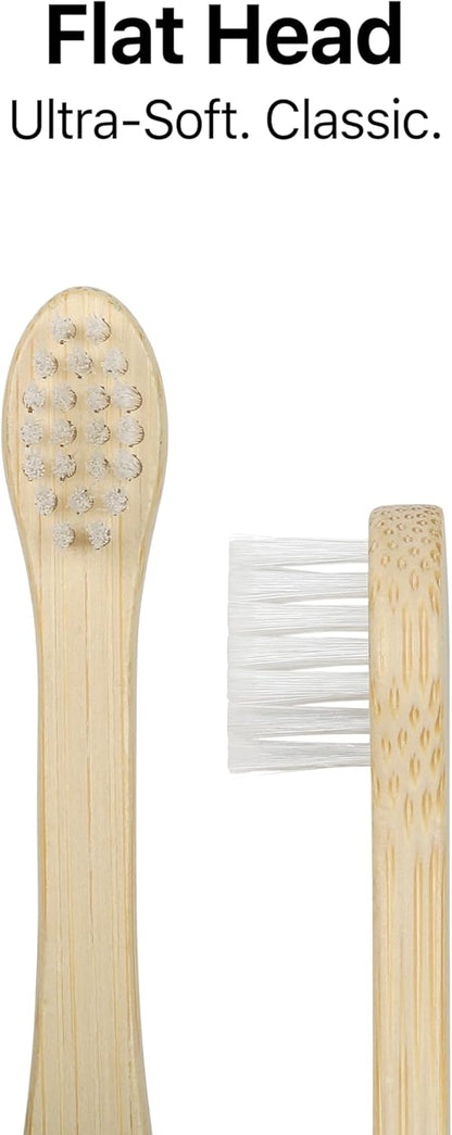 Sea Turtle Plant-Based Bristles, Ultra-Soft Bamboo Toothbrushes, Individually Sealed for Babies (10