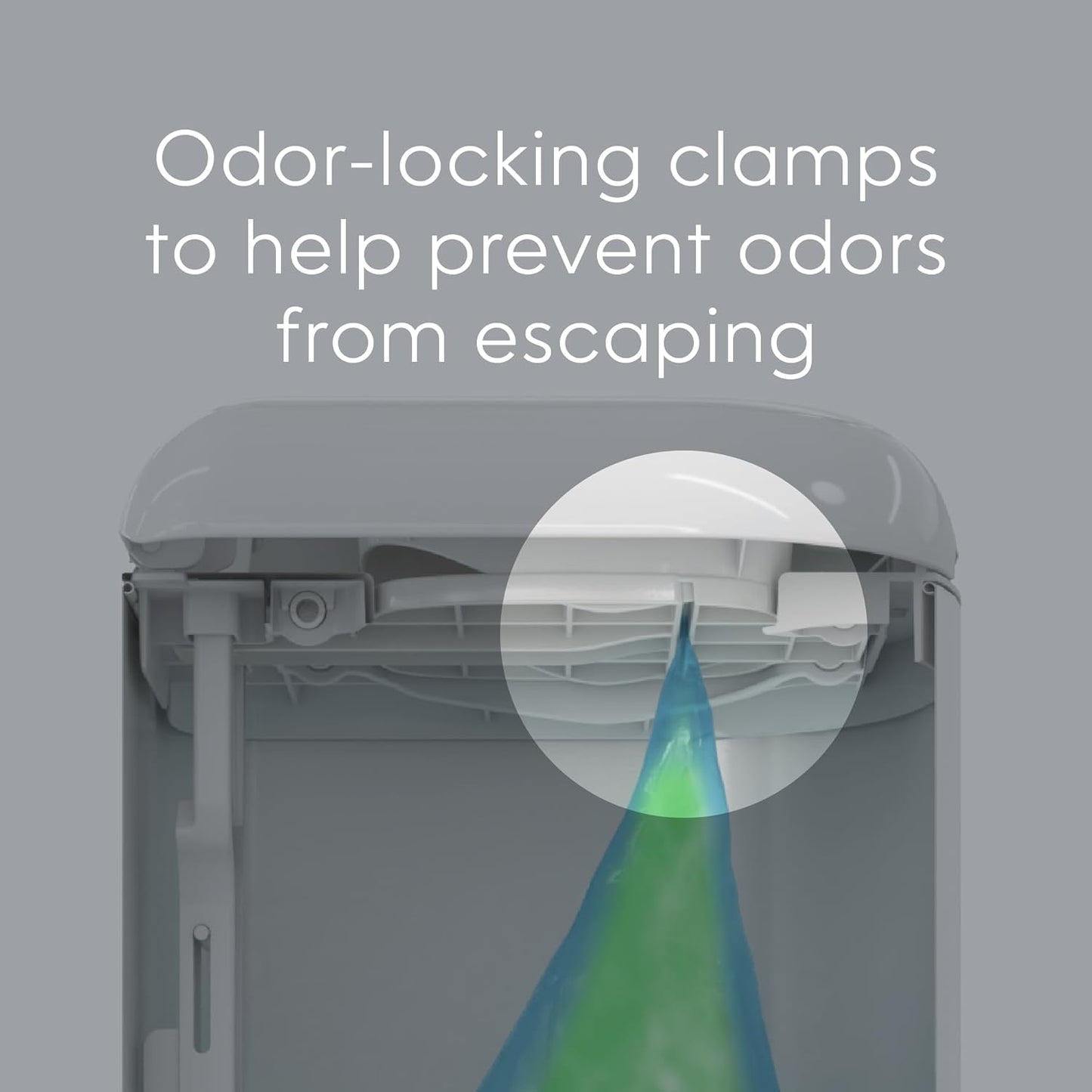 Diaper Genie Platinum Pail Gift Set, Lily White, Made of Durable Stainless Steel and Includes 2 Easy Roll Refills with 18 Bags and 30 Bags