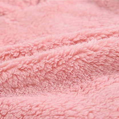 AIWUHE Toddler Boys Girls Hooded Jacket Fleece Hoodie Winter Warm Solid Color Teddy Coat Zip-up Bear Ear Sweater Fall Clothes