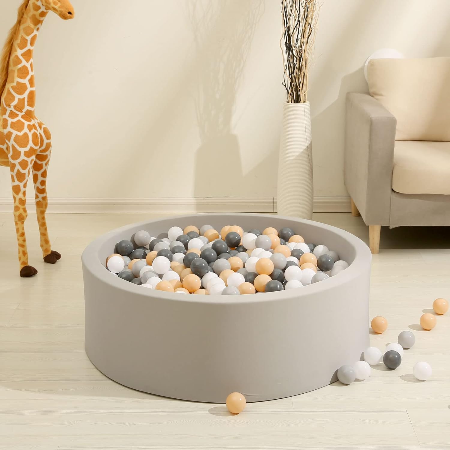 GOGOSO Ball Pits Balls for Toddlers Pack of 50 100 200 Plastics Shape Ball Non-Phthalate Non-BPA