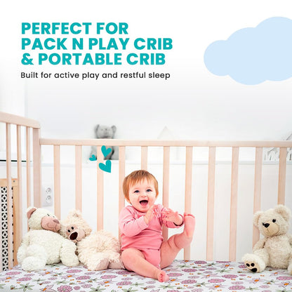 Breathable Crib Mattress, Washable High Rebound Foam for Baby Cribs, Fits Standard Toddler Beds