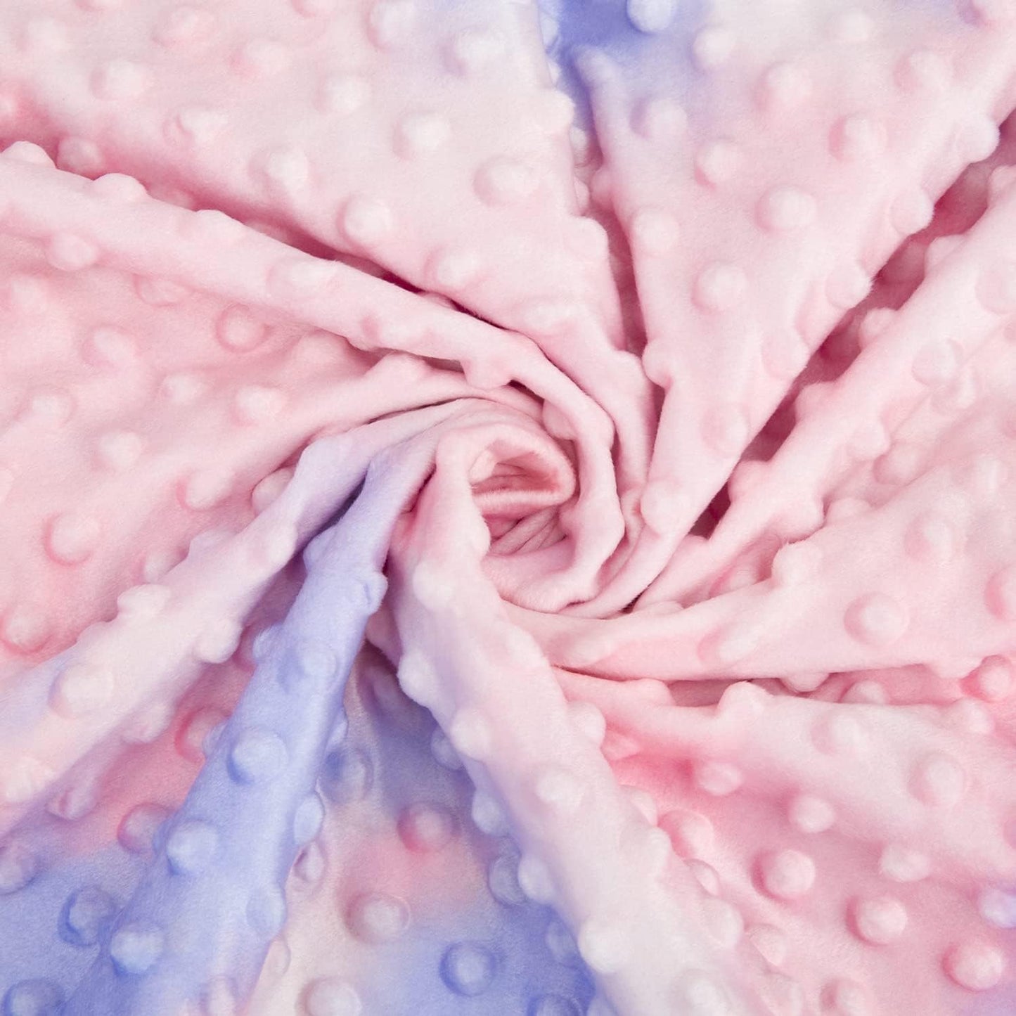 Silky Satin Baby Blanket for Girls Unique Tie Dye Minky Fabric with Soft Luxury Silk Silky Backing