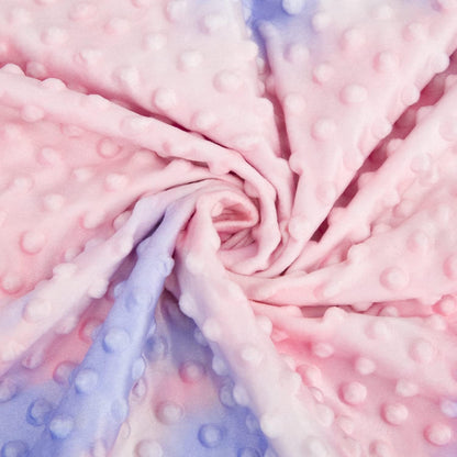 Silky Satin Baby Blanket for Girls Unique Tie Dye Minky Fabric with Soft Luxury Silk Silky Backing