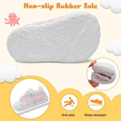 JIASUQI Baby Shoes for Toddler Boys Girls Sneakers Slip on Walking Shoes for Babies