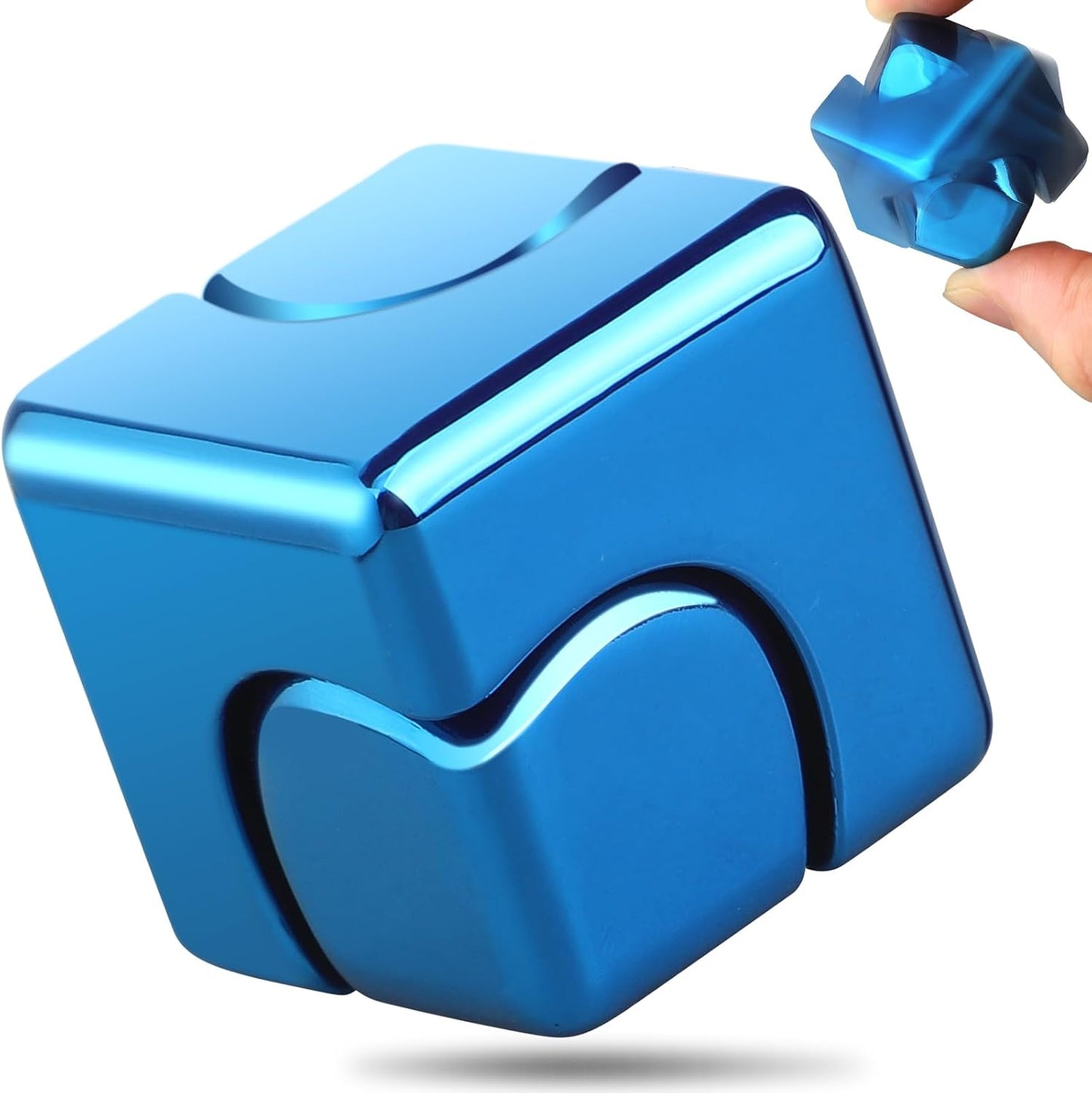 Infinity Cube Fidget Spinner Toy for Kid Adult, Metal Fidget Block Sensory Focus Toy for Boy Girl