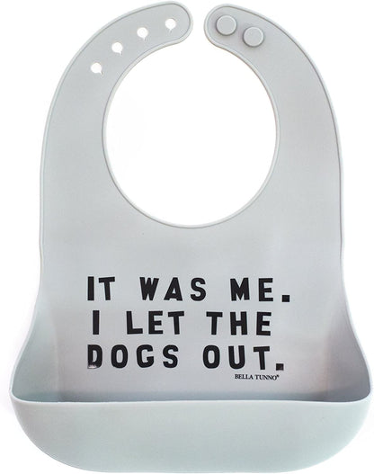 Baby Bib for Eating by Bella Tunno, Waterproof Silicone Bib with Large Food Catcher, Adjustable Fit