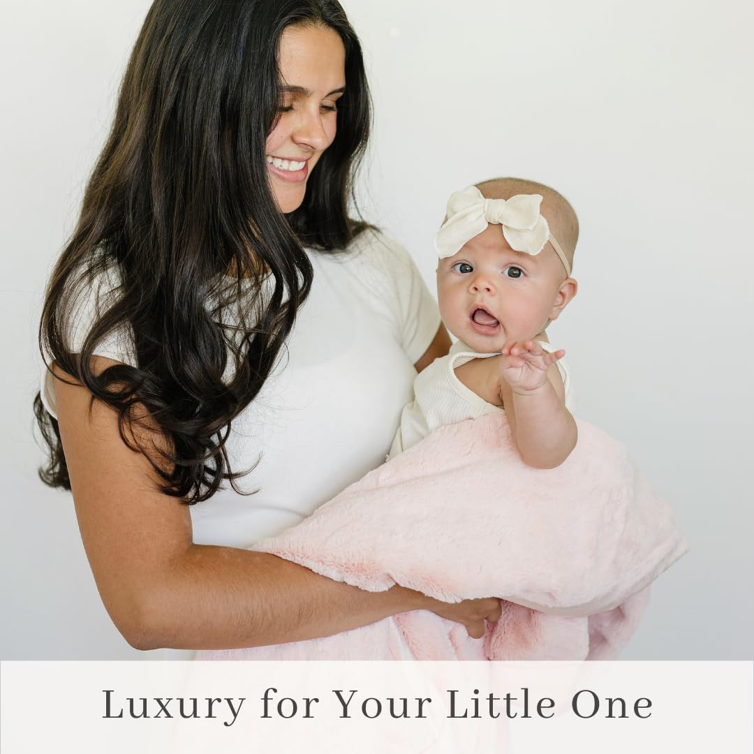 SARANONI Receiving Blankets for Babies Super Soft Boutique Quality Lush Luxury Baby Blanket (Peach