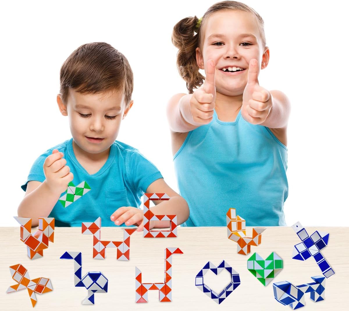 32Pcs Magic Snake Speed Cube for Party Favors Goodie Bag Stuffers Classroom Prizes, Mini Twist Puzzle for Birthday Bags for Kids Christmas Valentine Easter Gifts