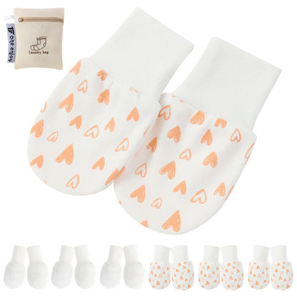 Newborn Baby Girl Mittens Anti Scratch Baby Mittens No Scratch Mittens Baby Gloves for 0-6 Months Baby Girls (6 Pairs)