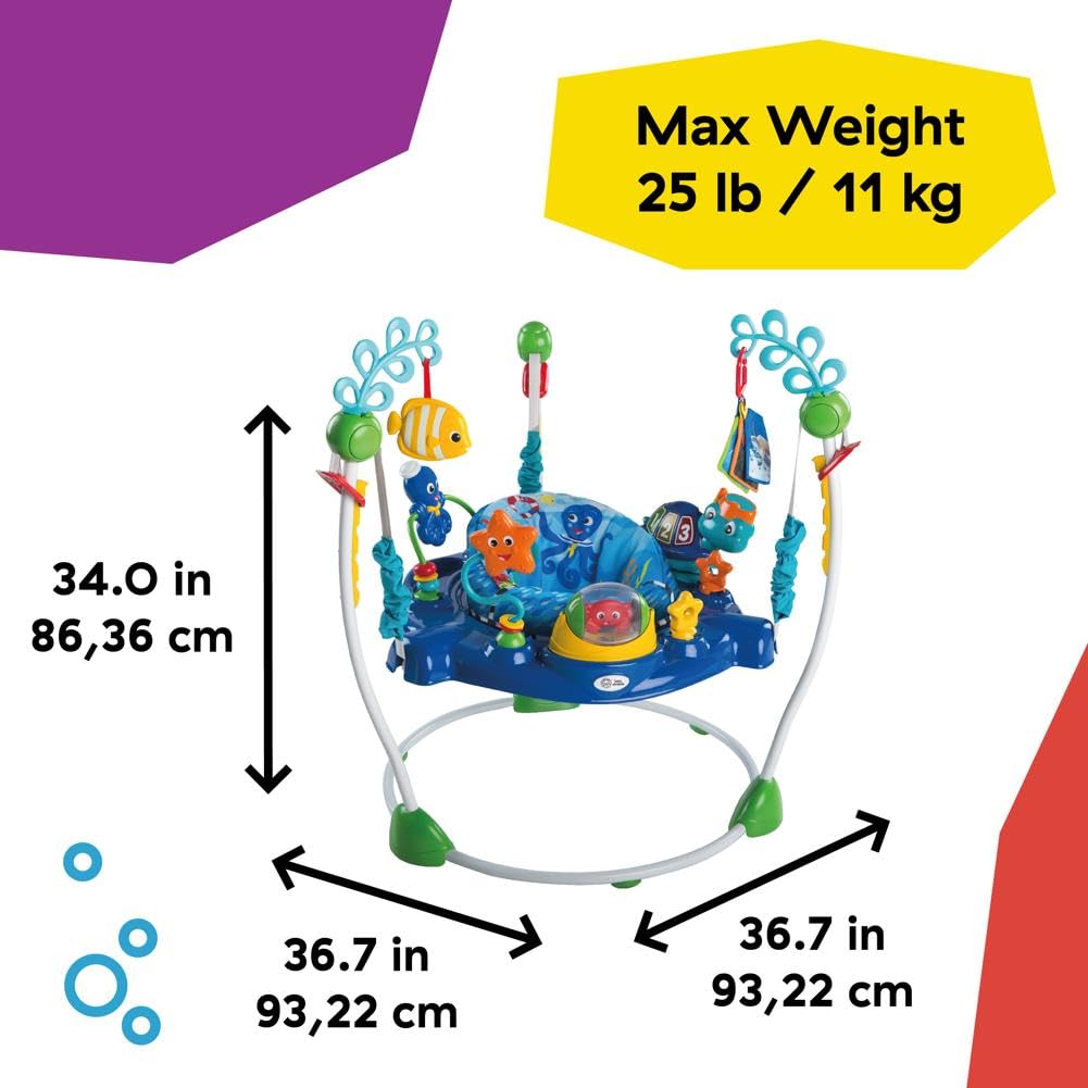 Baby Einstein Neptune's Ocean Discovery Activity Baby Jumper Activity Center, Ages 6 Months +, Max