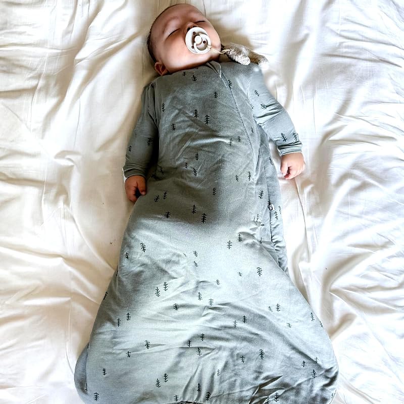 GUNAMUNA Unisex Long-Sleeve Sleep Sack, Wearable Sleep Bag for Babies and Toddlers, Soft Rayon, 1.0 TOG, 3 to 36 Months