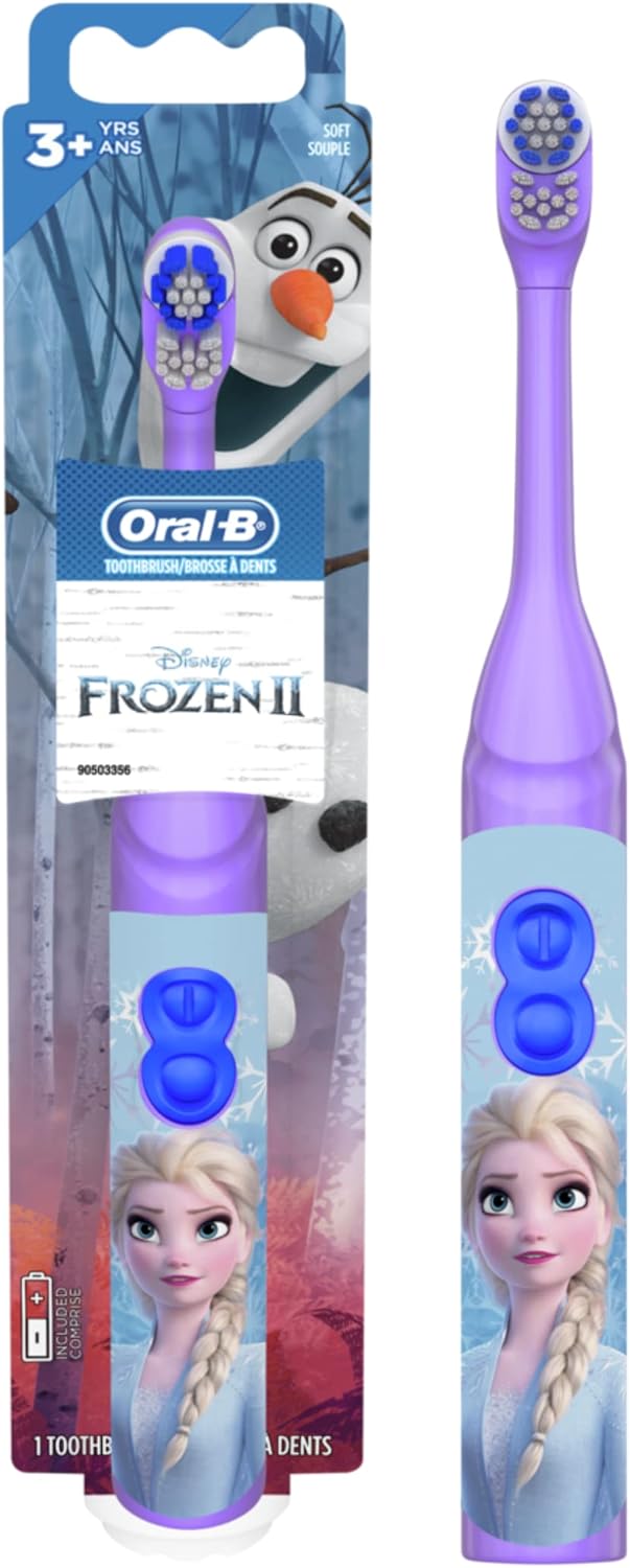 Oral-B Kids Battery Power Electric Toothbrush Featuring Disney's Frozen for Children and Toddlers