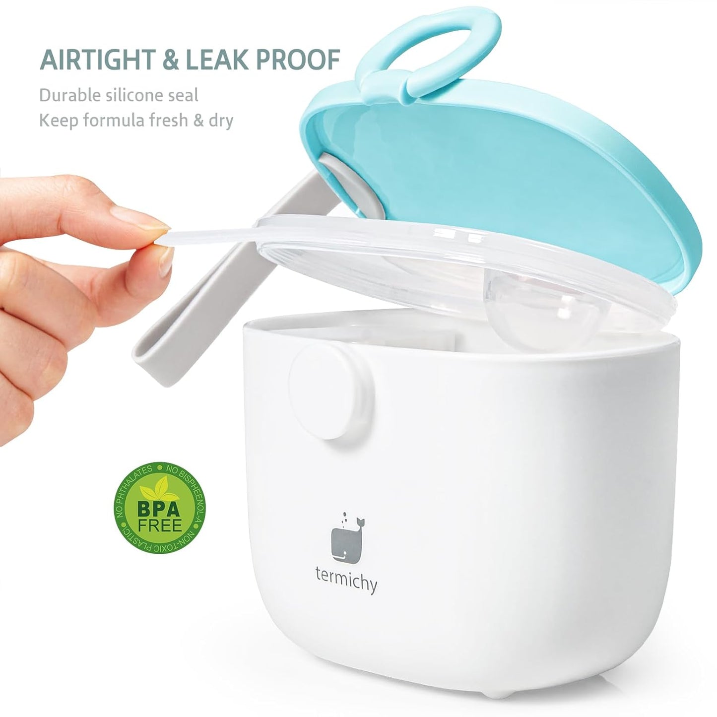 Termichy Baby Formula Dispenser, Portable Milk Powder Dispenser Container with Carry Handle and