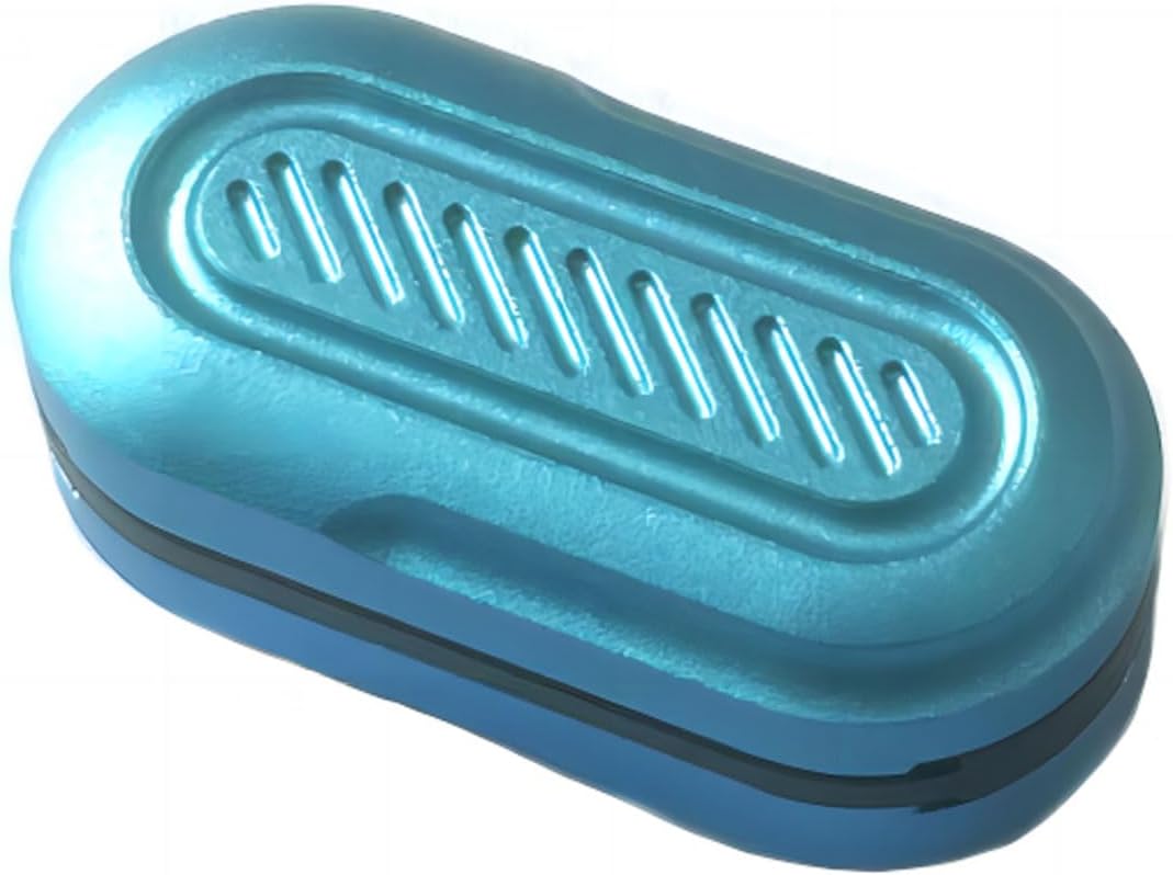 Fidget Slider EDC Adult Metal Fidget Toys ADHD Tool Anxiety Stress Relief Toys Fun Office Desk Toys Gifts for Boyfriend and Father (Blue)