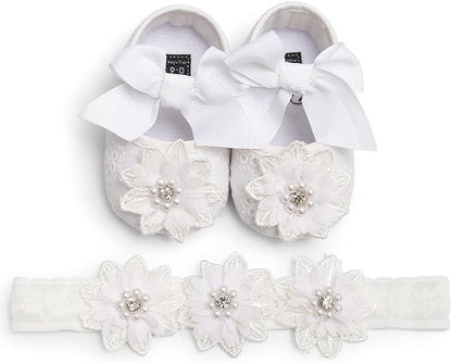 Baby Shoes Mary Jane Flats Non Slip Soft Sole Infant Toddler Sneakers First Walkers Party Christmas Dress Shoes