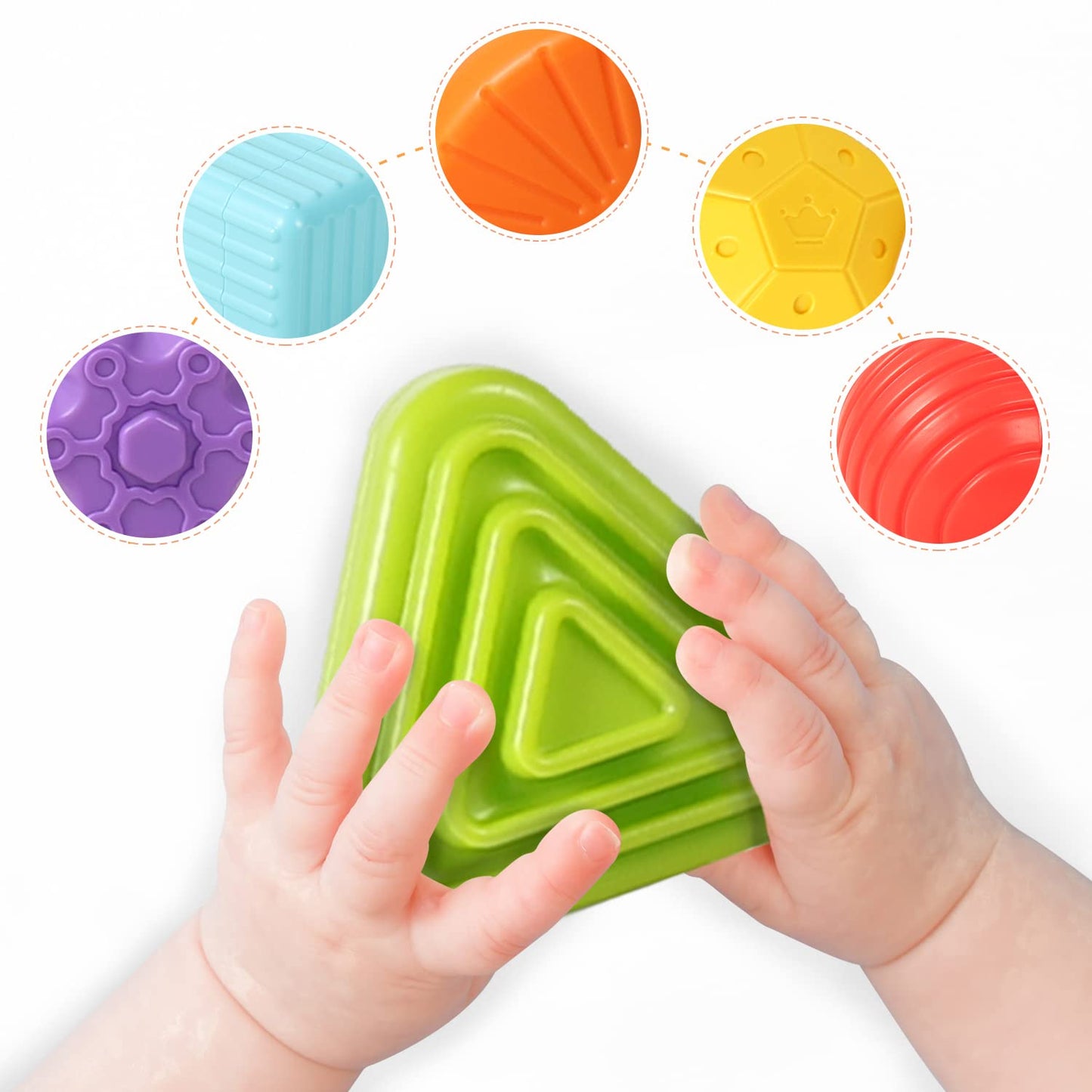 Aprilwolf Montessori Sensory Cube Toy for Toddlers