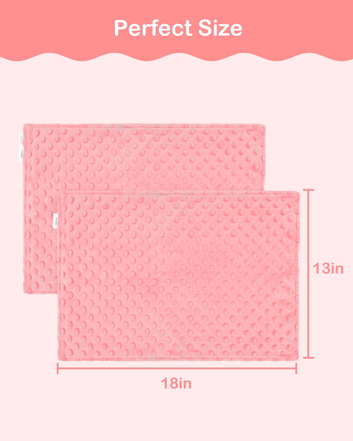 ALVABABY Toddler Pillowcases Soft Kids Pillow Cover 2 Pack Fit 13"x 18" or 12"x16" Envelope for Girl Boy Sleepy Travel 2TPD01A