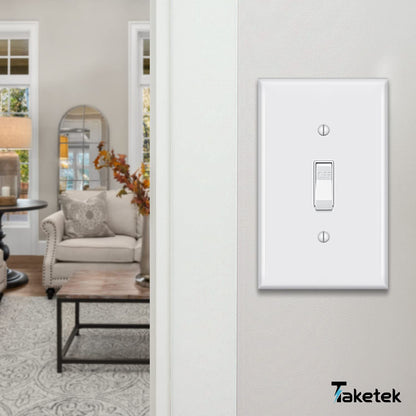 Light Switch Cover, Standard Size Toggle Light Switch Wall Plate,White, Wall Plates for Light