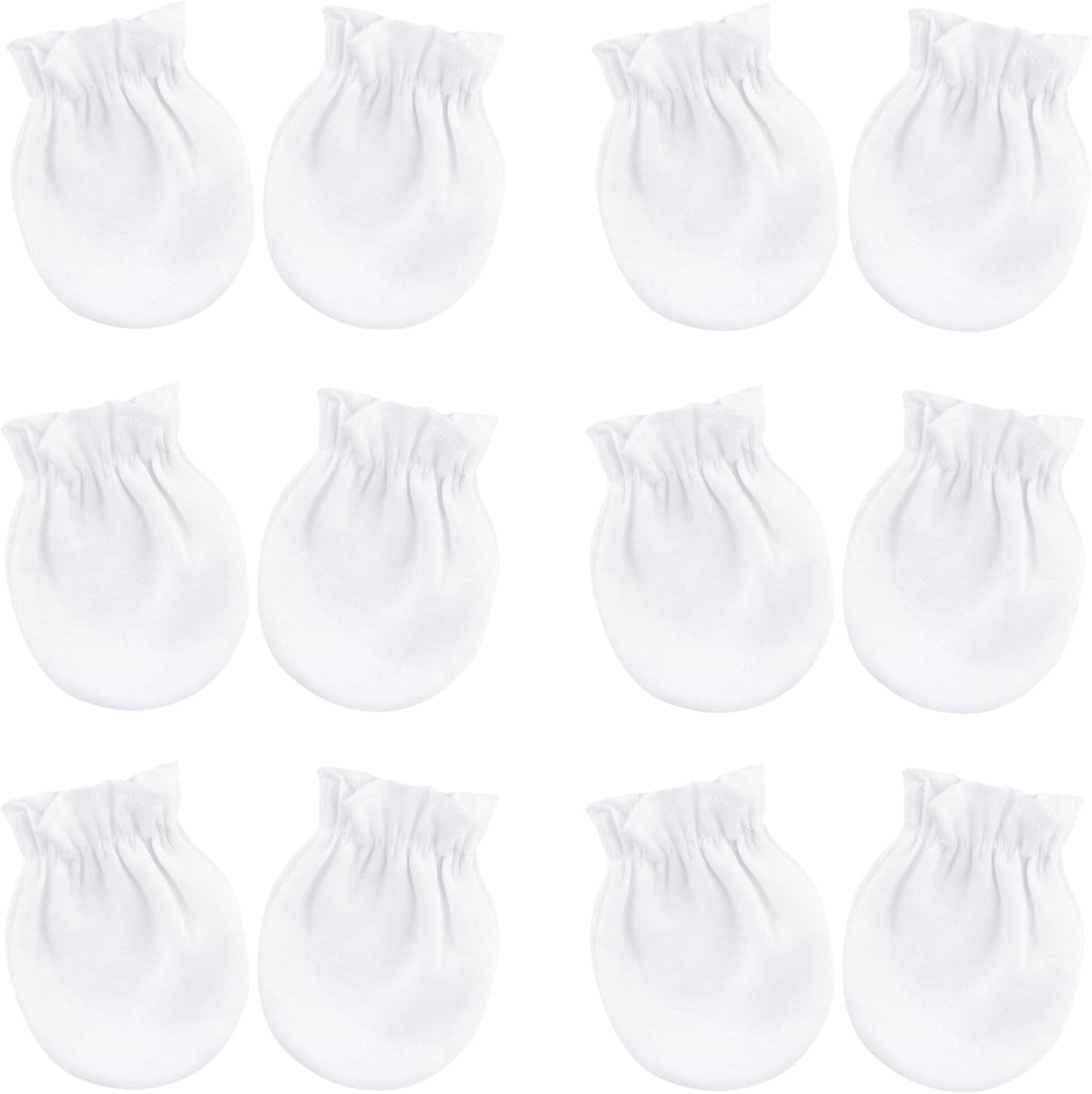 BQUBO Newborn Infant Toddler Mittens No Scratch Cotton Elastic Wrist Gloves Hypoallergenic for 0-6 Months Baby Boys Girls