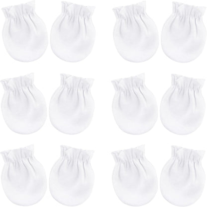 BQUBO Newborn Infant Toddler Mittens No Scratch Cotton Elastic Wrist Gloves Hypoallergenic for 0-6 Months Baby Boys Girls