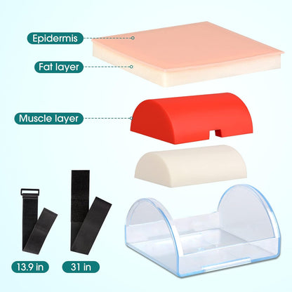 IM,SQ Injection Practice Pad Model with Skin, Subcutaneous Tissue and Muscle Layer for Nurse and