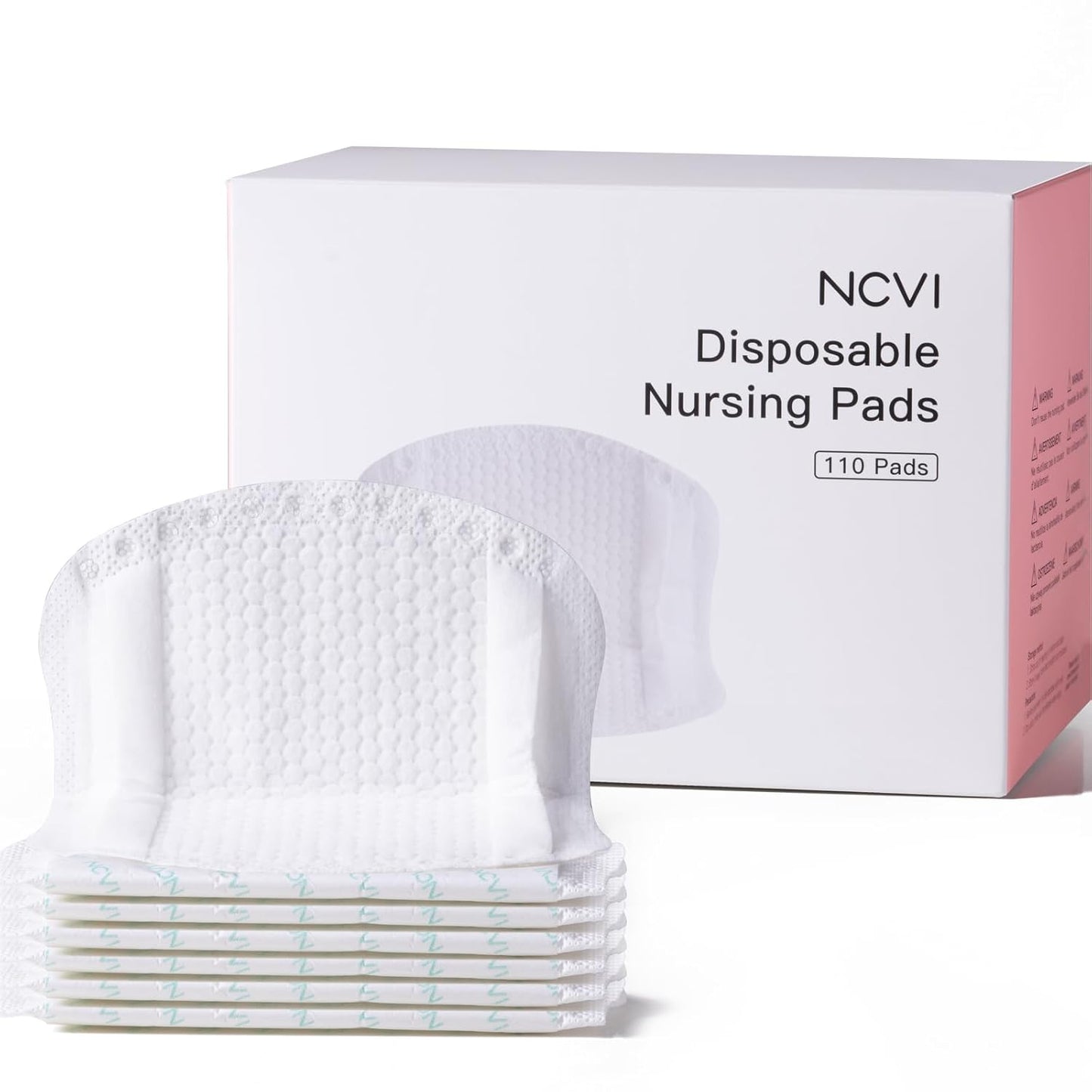 NCVI Disposable Ultra-Thin Nursing Pads 110 Count, Highly Absorbent Breast Pads for Leaking Milk