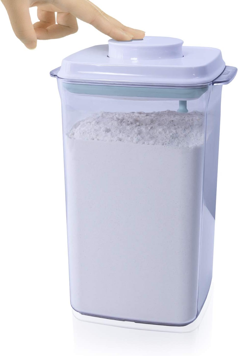 BopTop (1pc - 5lb Flour) Airtight Food Storage Container – Mechanical Silicone Seal Canister
