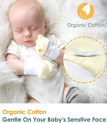 Newborn Baby Mittens Anti Scratch Baby Mittens No Scratch Mittens Baby Gloves for 0-6 Months Boys Girls(6 Pairs)