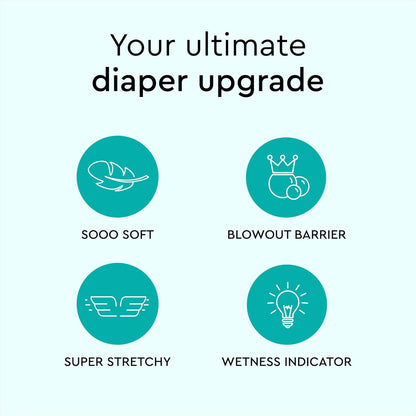 Baby Diapers - Size 3 (13-22 lbs), Half-Monthly Supply (87 Count), Leak Protection, Skin-Friendly, Ultrasoft, Perfume- & Chlorine-Free, Hypoallergenic, Dermatologist Tested, Oeko-TEX®