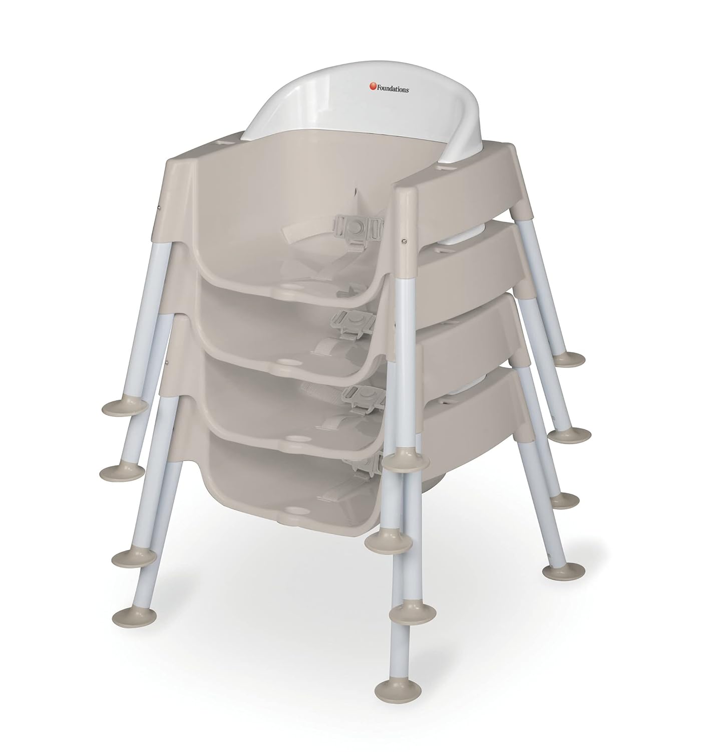 Foundations Secure Sitter 7" Feeding Chair, Stable “No Tip” Feet, 3-Point Adjustable Harness
