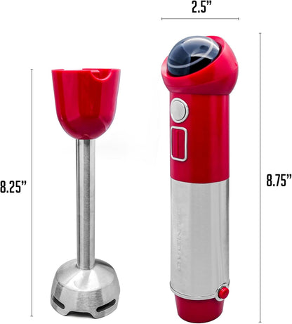 OVENTE Cordless Immersion Hand Blender, 300W Rechargeable Handheld Portable Stick Mixer with Speed